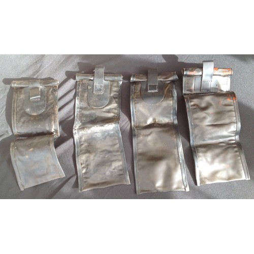 372 - WW2 British Waterproof pouches x 4. Size 25cm x 9cm. (4)