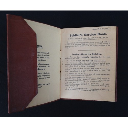 397 - WW2 British Army AB64 Soldiers Service & Paybook. Blank, unissued condition. Print date of 6/40.