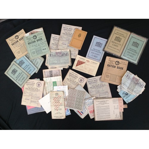 399 - WW2 British Home Front Paperwork collection comprising of Ration Cards, Identity Cards, large quanti... 