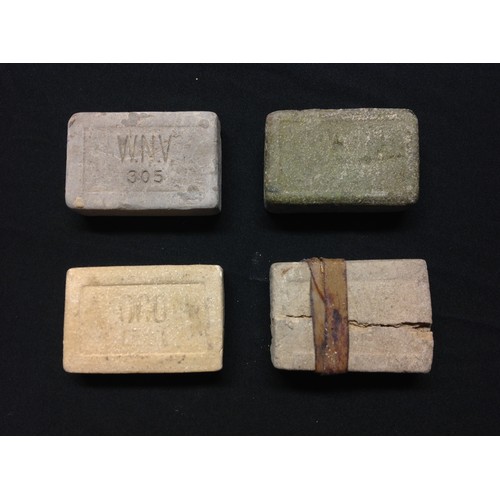 407 - WW2 Third Reich Military issue bars of Soap x 4. (4)