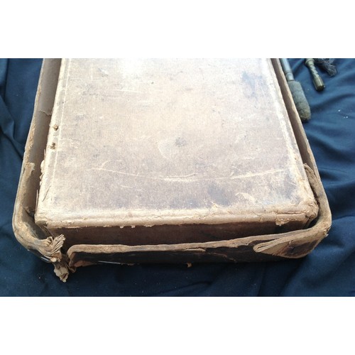 461 - BSA Cardboard box for a folding .410 shotgun. Size 80cm x 19cm. Contains original two part wood and ... 