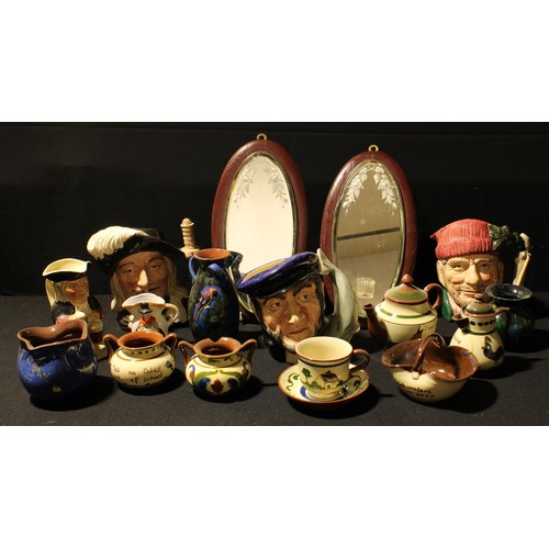 306 - Ceramics and Glass - a Royal Doulton character jug, Captain Ahab; others, Lumberjack and Aramis; a p... 