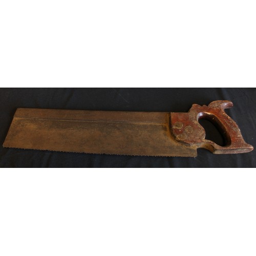 1553 - Three Brass backed tenon saws by Henry Disston and sons; a J.Tyzack & Son tenon saw; another. (5)

P... 