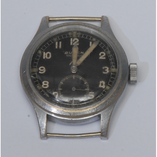 759 - Buren - A World War II period British Military issue stainless steel gentleman's wristwatch, circula... 