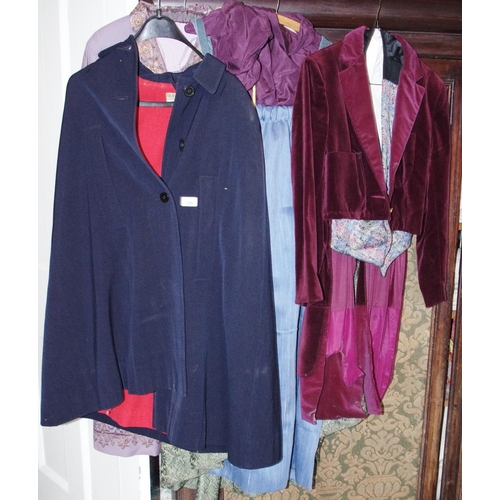 250 - A Prep School cape, Cole Brothers, Sheffield;  Choir boy robes red velvet jacket;  etc

**Please not... 