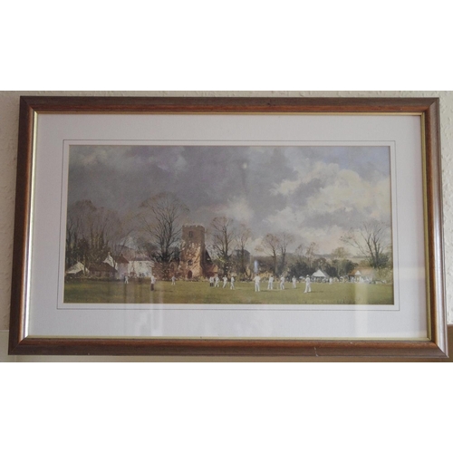 81 - English School,  Milldale, coloured print, 15cm x 19cm, 181/850

Cricket images is not in this lot

... 