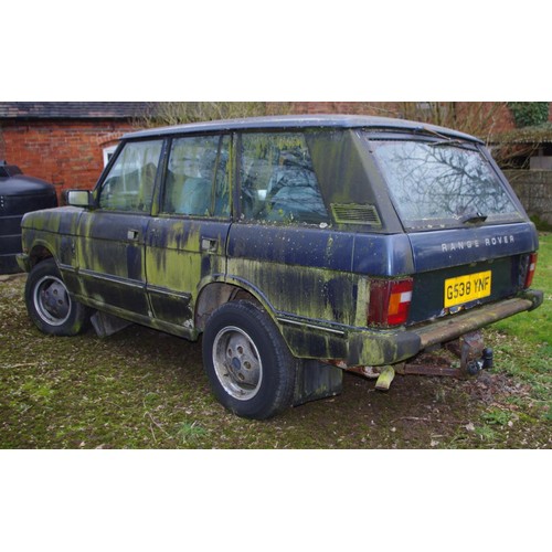 299 - A Range Rover G538 YNF, 3.9 V8, factory fitted phone, (parts and spares)

**Please note all lots mus... 