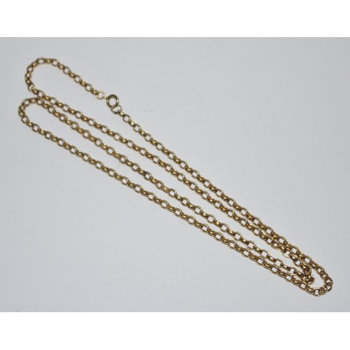 339 - A 9ct gold belcher link chain, 12.3g