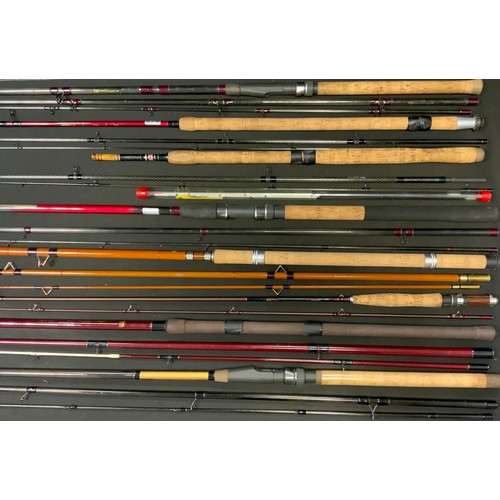 73 - A Gledhills of Leeds, three piece fly rod; an Orvis High Carbon Fly 86 two piece rod; a Milo Match R... 