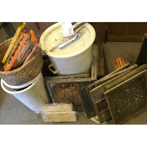 118 - Bee keeping equipment including supers, separators, queen excluder parts etc.