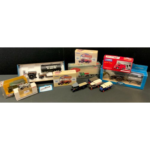 85 - Corgi including 80008 Sentinel Platform Waggon, Trailer & Oil Drums - Morris's limited edition no.22... 