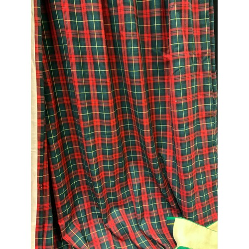 210 - Textiles - a Scottish Military issue Gordon Highlanders Tartan Kilt, marked W D T surrounding an iss... 