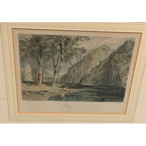 213 - Engravings  - JMW Turner, after, Bolton  Abbey, Yorkshire, engraved Rob Wallis, published 1827; 
 ot... 