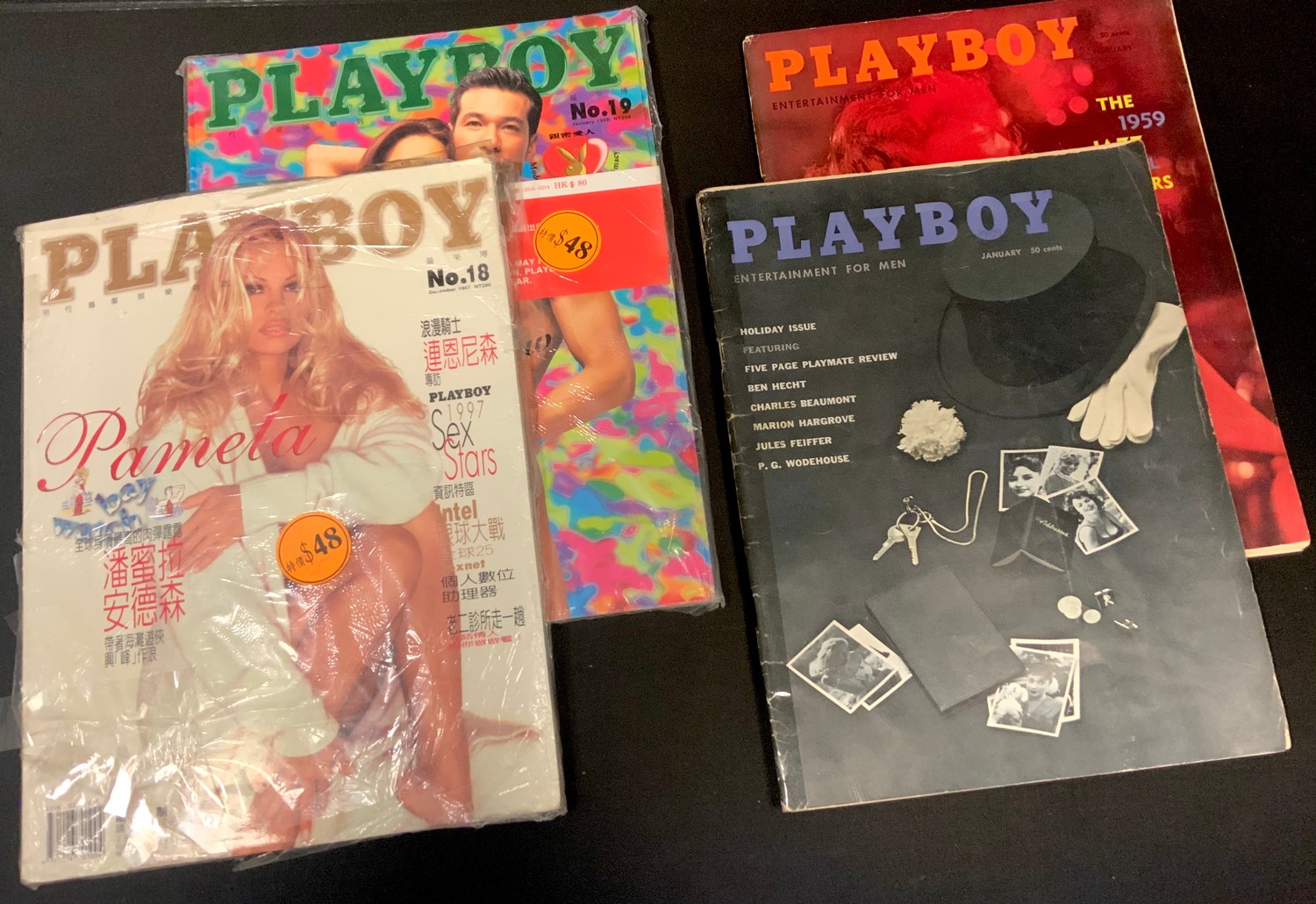 Erotica - vintage Playboy magazine January 1959 vol.6 no. 1 Holiday Issue;  another February The 1959