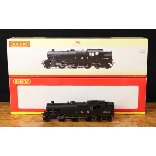 5142 - Hornby OO Gauge R2635 LMS Stanier 4MT Class 4P 2-6-4 tank locomotive, LMS black livery, No.2546, box... 