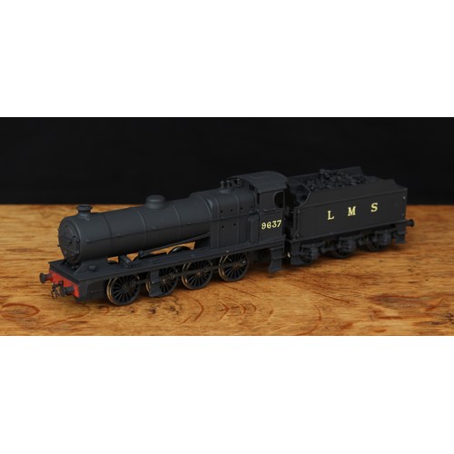 5174 - A kit built LMS 0-8-0 tank locomotive and six wheel tender, LMS black livery, No.9637, constructed a... 