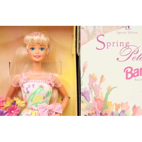 5191 - Mattel Barbie, Spring Petals, Avon Special Edition dolls, comprising four No.16746 (F199051) Caucasi... 