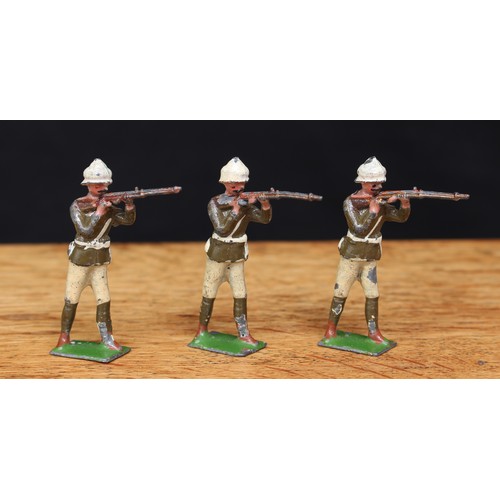 5245 - W Britain (Britains) No.119 Gloucestershire Regiment, comprising three figures standing and firing i... 