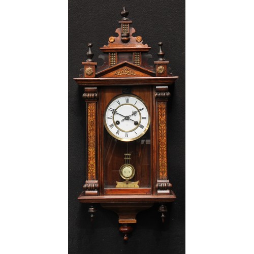 A late 19th century German Vienna wall clock by Junghans