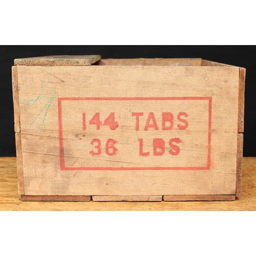 5401 - Advertising, West African Soap Co Ltd - a rectangular pine shop packaging display crate, containing ... 