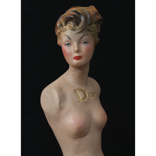 5404 - Advertising, Fashion - a '1950's' style French Christian Dior painted plaster point of sale/shop dis... 