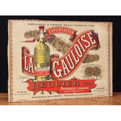 5405 - Advertising, R.R La Gauloise - an early 20th century French rectangular pictorial showcard, depictin... 