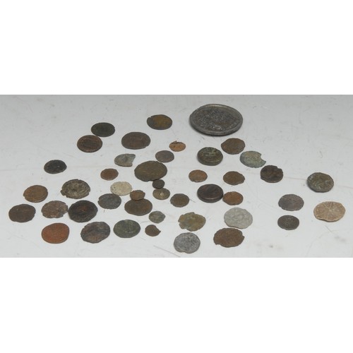 3949 - Coins, Ancient and Later, including Roman, Byzantium, etc., all AE of various sizes and grades; a 19... 