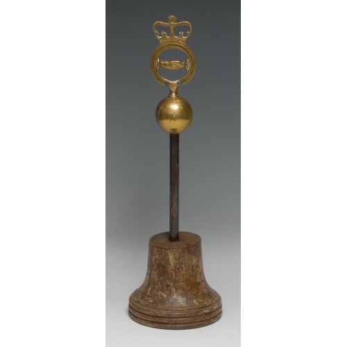 3617 - Friendly Society Interest - a West Country brass pole head, Bishops Lydeard, Somerset, with crown an... 