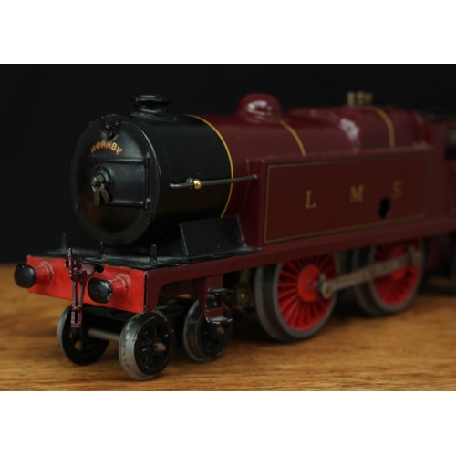 5179A - Hornby O Gauge tinplate and clockwork No.2 special 4-4-2 tank locomotive, LMS maroon livery, No.2180... 