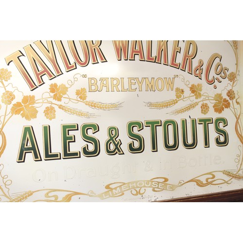 5421 - Advertising, Breweriana - a large late 19th century/early 20th century Taylor Walker & Co rectangula... 