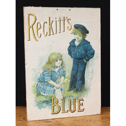 5450 - Advertising, Reckitt's Blue - a rectangular pictorial showcard, depicting a young girl and boy in dr... 