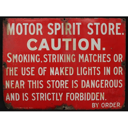 5466 - Automobilia and Petroliana Interest - a single sided rectangular shaped enamel sign, 