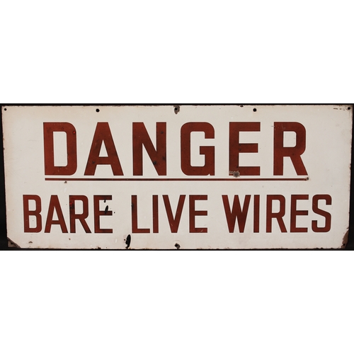 5468 - Industrial Salvage - a rectangular shaped enamel warning sign, 