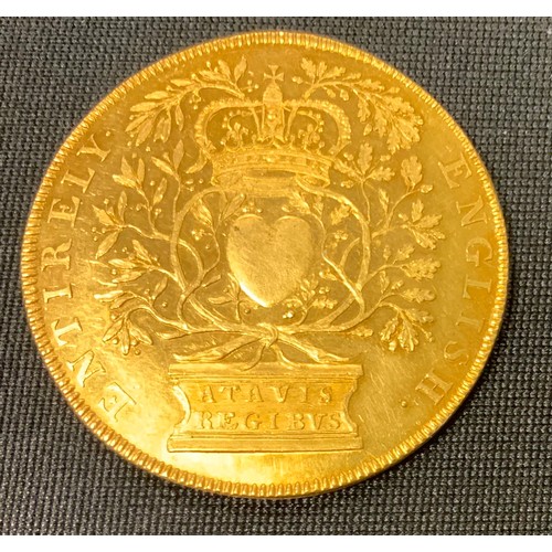 3938 - Medallion, GB, Queen Anne, 1702, a rare and important gold medallion, commemorating the Accession of... 