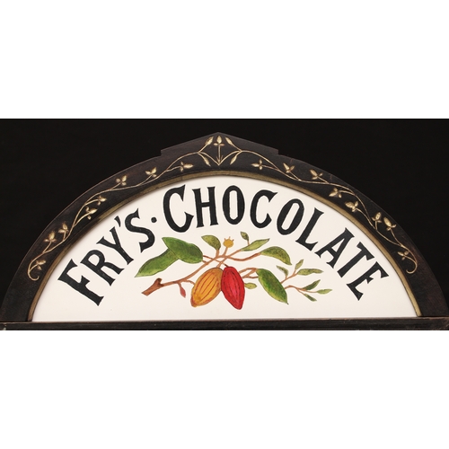 5457 - Advertising, Confectionery and Chocolate - a late 19th century J.S.Fry & Sons Ltd bow fronted counte... 