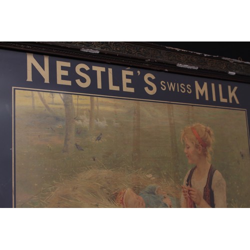 5463 - Advertising, Nestle - an early 20th century rectangular pictorial showcard, depicting a young female... 