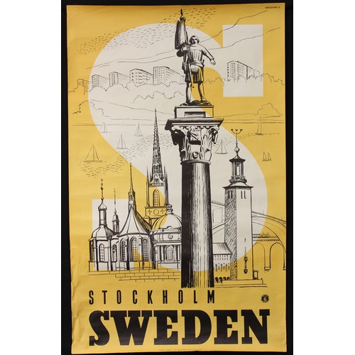 5474 - Poster, World & Travel - a 1940's Swedish travel poster (Swedish Tourist Traffic Association), illus... 