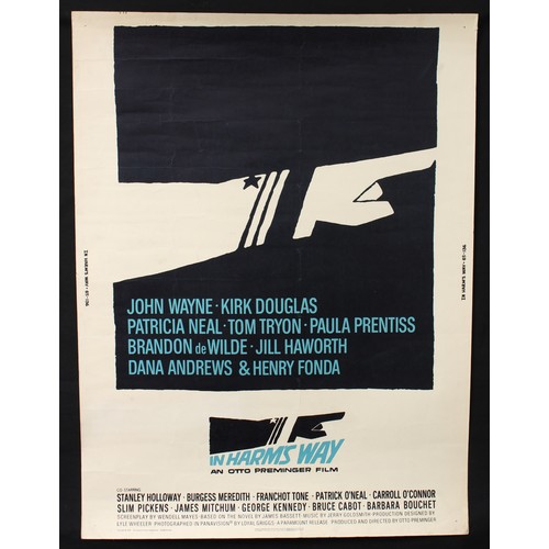 5478 - Poster, Film, War Film, Advertising - a 1960's In Harm's Way movie poster, illustrated by Saul Bass,... 