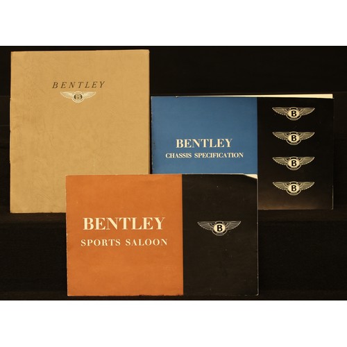 5482 - Automobilia, Bentley - a Bentley Mk VI 'Particulars of Bentley, The Silent Sports Car' eight page br... 