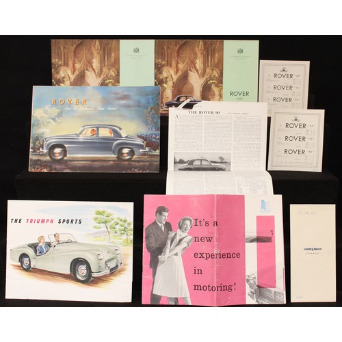 5483 - Automobilia, Rover and Triumph - a collection of promotional paper ephemera relating Triumph and Rov... 