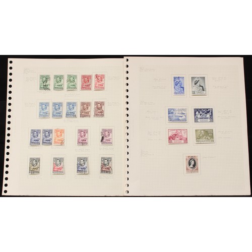 5490 - Stamps - Bechuanaland collection on leaves, QV - QEII pre decimal, Cape of Good Hope overprints, etc... 