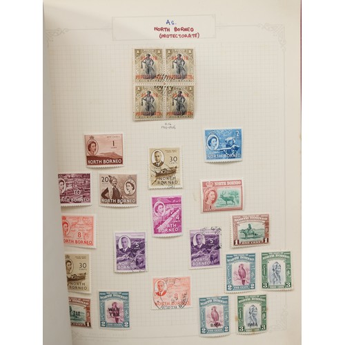 5491 - Stamps - large British Empire loose leaf album, stacked with QV -early QEII stamps, lots of sets, pa... 