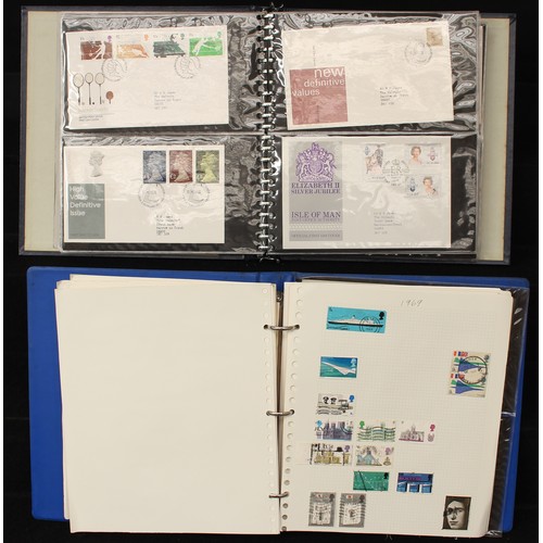 5495 - Stamps - two large containers of FDC, loose, packets, 2005 yearbook, etc, 1000's to sort