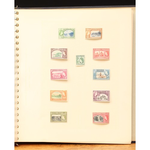 5498 - Stamps - GVI - QEII BWI commonwealth collection, in binders, full and part sets, many high values, m... 