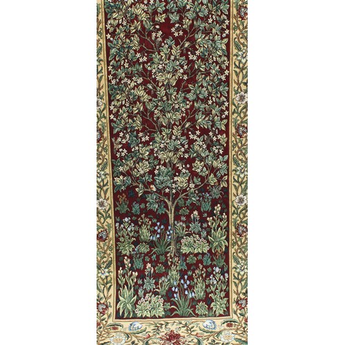 3261 - A Medieval design tapestry wall-hanging, colourfully worked after Taste from the Flemish series of T... 