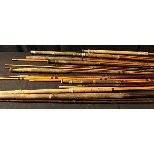 3565 - Angling - an early 20th century three-piece split-cane fishing rod, The Gordon, by Shapes of Aberdee... 