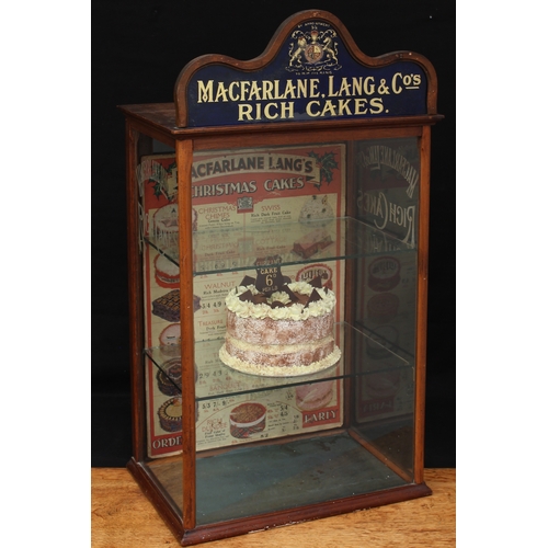 5459 - Advertising, Confection - an early 20th century mahogany rectangular shaped counter top display cabi... 