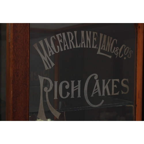 5459 - Advertising, Confection - an early 20th century mahogany rectangular shaped counter top display cabi... 