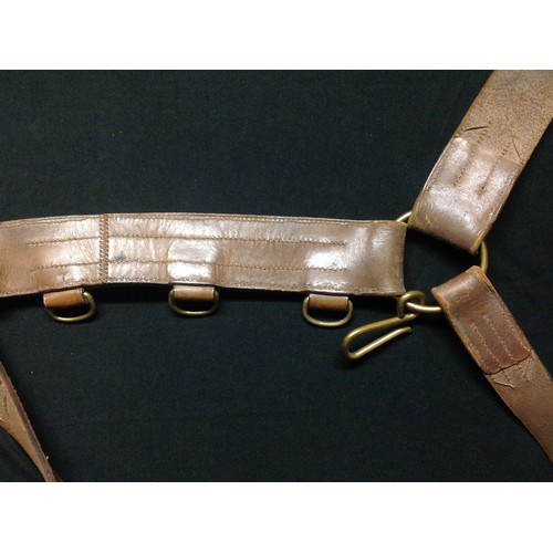 66 - WW1 British Cavalry Officers Snake Belt. Complete with buckle and both straps. No makers mark or dat... 