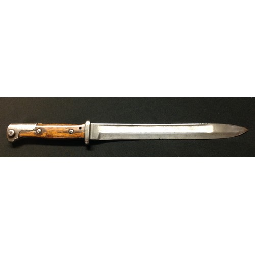 68 - WW1 Imperial German SG 84/98 first type Mauser Bayonet. 245mm long single edged fullered blade maker... 